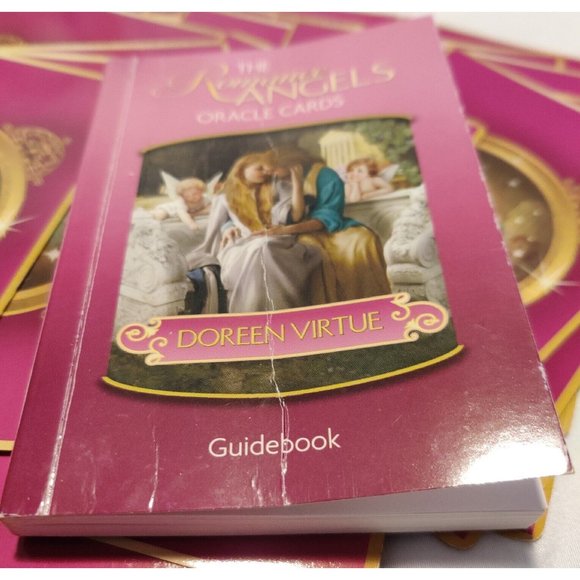Vtg Romance Angels Oracle Cards Deck & Guidebook by Doreen Virtue OOP Original - Picture 15 of 16